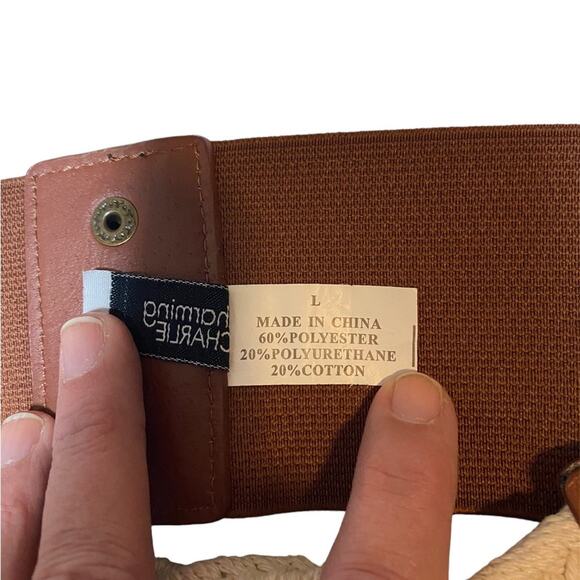 Women's Braided Rope and Elastic Belt Large - Picture 4 of 5